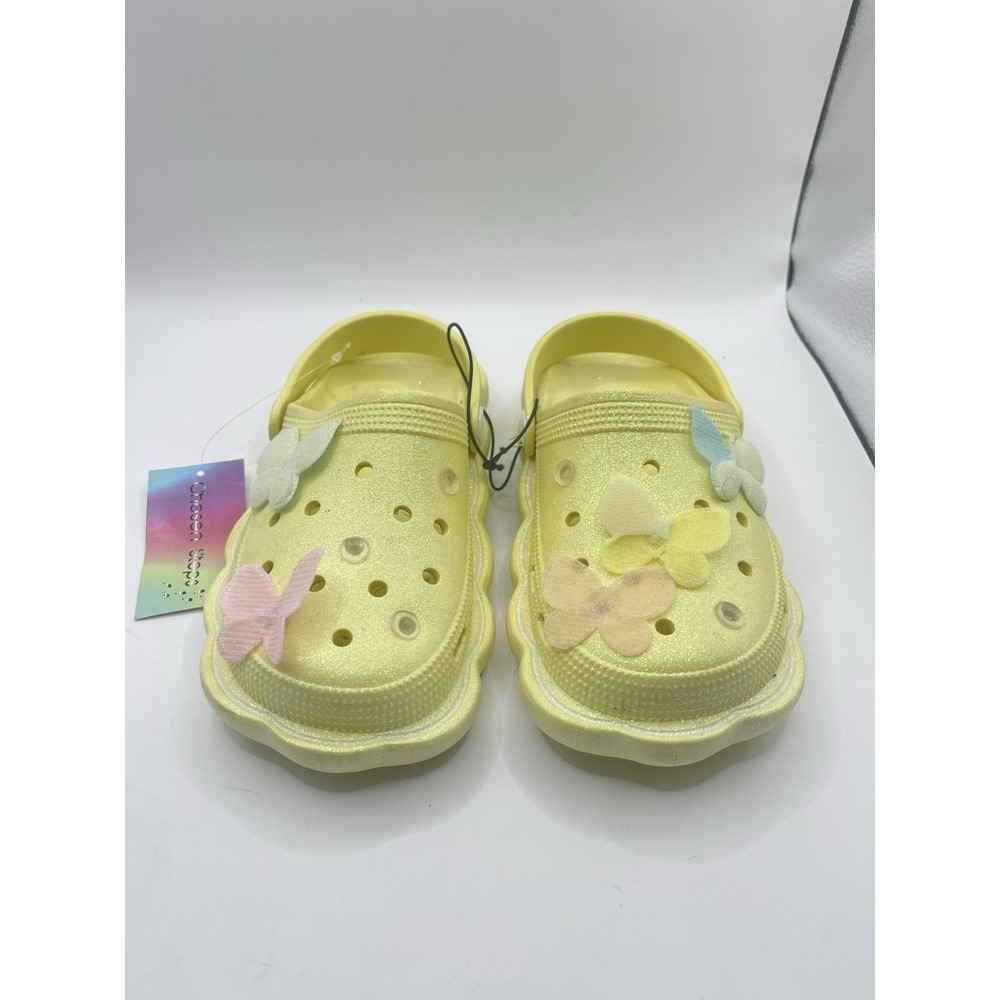 Toddler Active Clogs Pastel Yellow , Size‎ 9 Charms Bin C